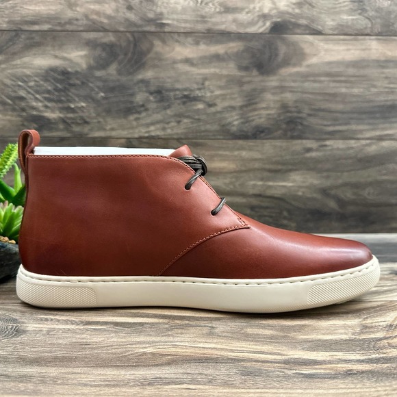 NIB FitFlop Zackery 11 44 Dark Red Chukka Ankle Boots Leather - Picture 6 of 11